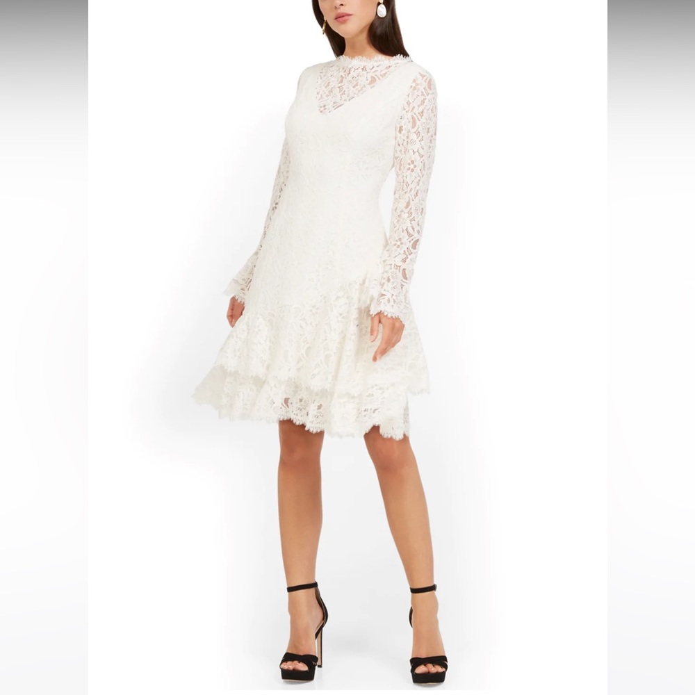 SHANI Lace Dress With 2-Tiered Hem - NWT